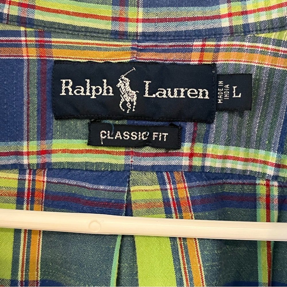 Ralph Lauren Men's Classic Fit Plaid Button-Down Shirt Size Large - Picture 3 of 5